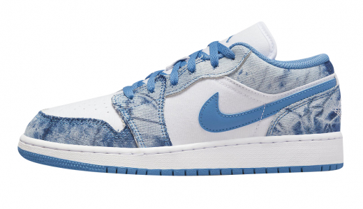 Air Jordan 1 Low GS Washed Denim White/Blue DM8947-100