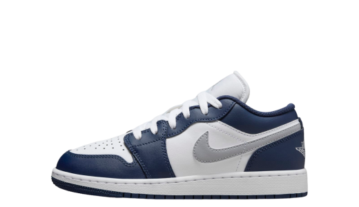 Air Jordan 1 Low GS White / Midnight Navy White/Midnight Navy/Wolf Grey 553560141