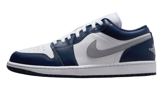 Air Jordan 1 Low Midnight Navy White/Wolf Grey-Midnight Navy 553558-141