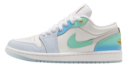 Air Jordan 1 Low SE WMNS Emerald Rise White/Emerald Rise-Football Grey-Ice Blue FN8899-131