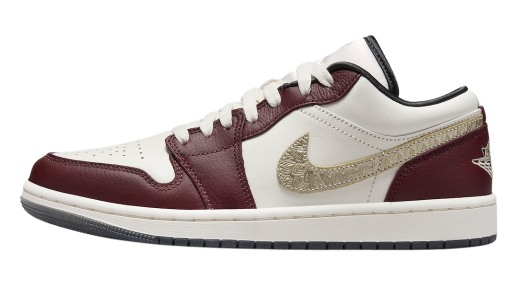 Air Jordan 1 Low SE WMNS Year of the Dragon Sail/Metallic Gold Grain-Dark Team Red-Dark Smoke Grey FJ5735-100