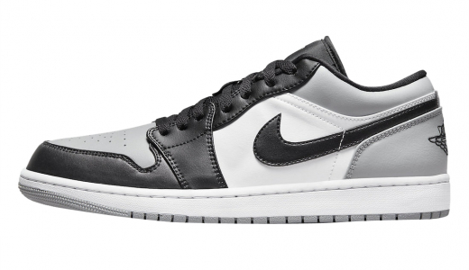 Air Jordan 1 Low Shadow Toe Light Smoke Grey/Black-White 553558-052