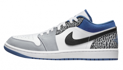 Air Jordan 1 Low True Blue White/Black-Cement Grey-Dark Marina Blue DM1199-140