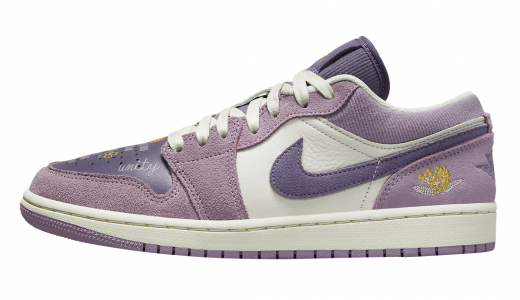 Air Jordan 1 Low WMNS International Women's Day Amethyst Wave/Canyon Purple-Olive Aura DR8057-500