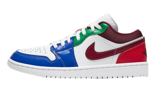 Air Jordan 1 Low WMNS Multicolor White/Hyper Royal-Gym Red DB5455-100