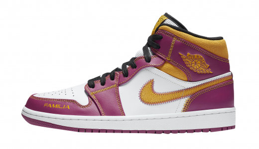 Air Jordan 1 Mid Dia De Los Muertos White/Fuchsia-Orange-Black DC0350-100