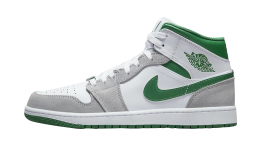 Air Jordan 1 Mid Grey Green White/Grey-Green DC7294-103