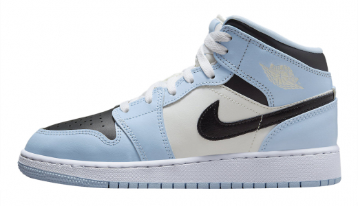 Air Jordan 1 Mid GS Ice Blue Ice Blue/Black-Sail-White 555112-401