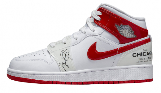 Air Jordan 1 Mid GS Rookie Season White/University Red DR6496-116