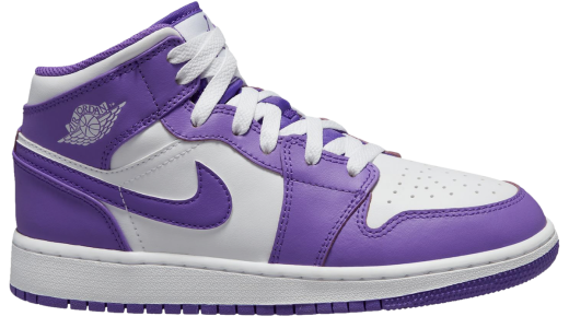 Air Jordan 1 Mid GS White Purple White/Purple DQ8423-511