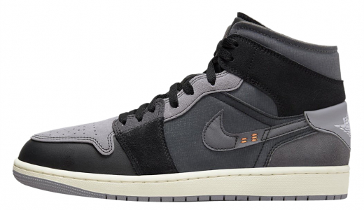 Air Jordan 1 Mid Inside Out Black Black/Grey DM9652-001