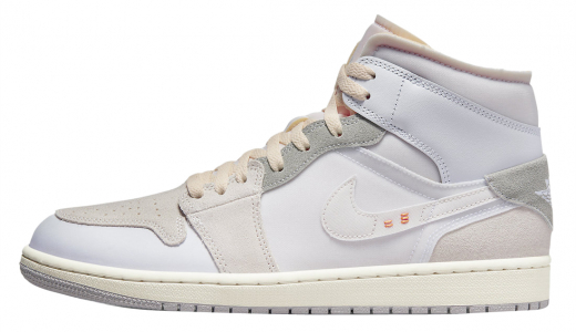 Air Jordan 1 Mid Inside Out White/Grey-Sail DM9652-100