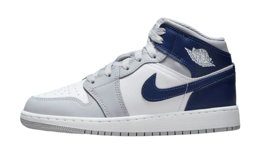 Air Jordan 1 Mid Midnight Navy White/Wolf Grey-Midnight Navy DQ8426-104