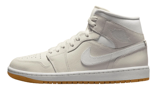 Air Jordan 1 Mid Phantom Light Bone/White/Gum Yellow BQ6472-021