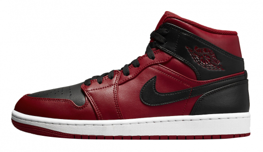 Air Jordan 1 Mid Reverse Bred Gym Red/Black-White 554724-660