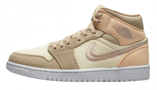 Air Jordan 1 Mid SE WMNS Canvas Khaki Khaki/White DV0427-102