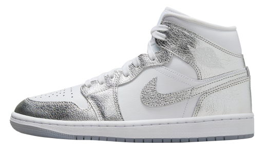 Air Jordan 1 Mid SE WMNS Metallic Silver White/Metallic Silver-Wolf Grey FN5031-100