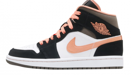 Air Jordan 1 Mid SE WMNS White Apricot Agate White/Apricot Agate-black DH0210100