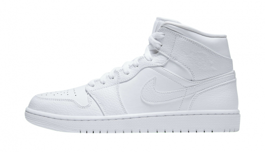 Air Jordan 1 Mid Triple White 2020 White/White-White 554724-130