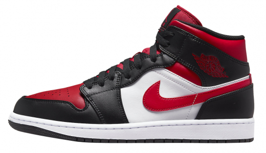 Air Jordan 1 Mid White Black Red White/Black-Red 554724-079