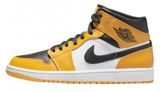 Air Jordan 1 Mid White Black Yellow White/Black-Yellow 554724-701