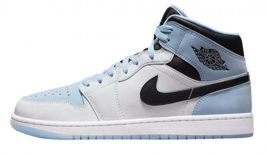 Air Jordan 1 Mid White Blue Black White/Light Blue-Black DV1308-104