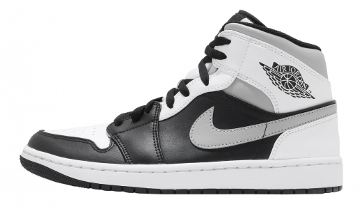 Air Jordan 1 Mid White Shadow Black/White-lt Smoke Grey 554724073