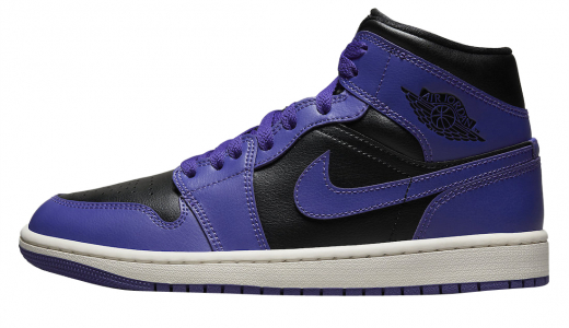 Air Jordan 1 Mid WMNS Black Purple Black/Purple BQ6472-051