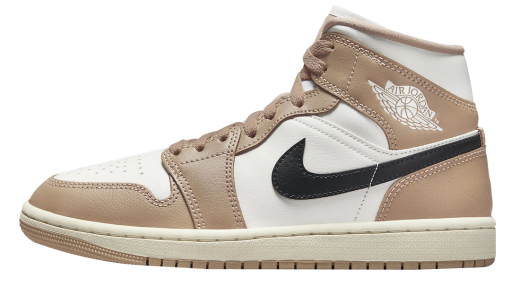 Air Jordan 1 Mid WMNS Desert Sail/Black-Desert BQ6472-103