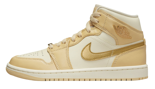 Air Jordan 1 Mid WMNS Pale Vanilla Pale Vanilla/Metallic Gold-Coconut Milk-Sail FB9892-200