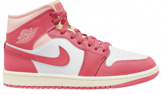 Air Jordan 1 Mid WMNS Strawberries and Cream White/Pink BQ6472-186