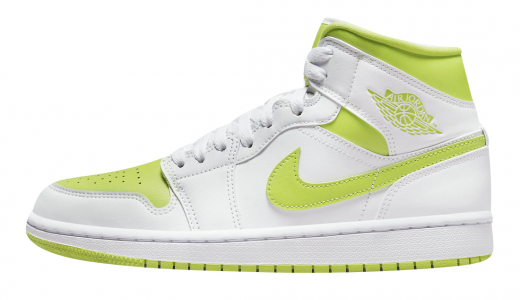 Air Jordan 1 Mid WMNS White Lime White/Lime BQ6472-131