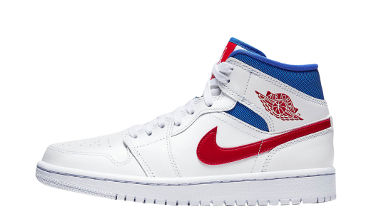 Air Jordan 1 Mid WMNS White University Red White/University Red-game Royal BQ6472164