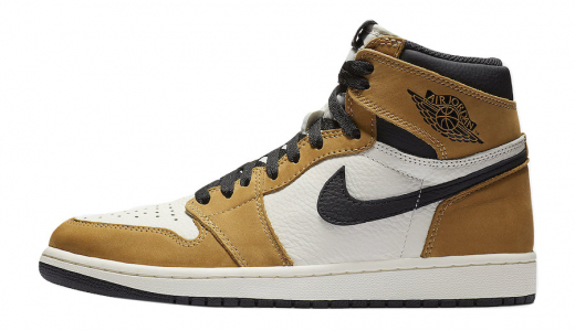 Air Jordan 1 Retro High OG Rookie Of The Year Gold Harvest/Black-Sail 555088-700