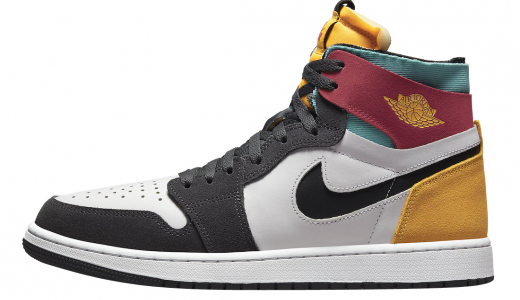 Air Jordan 1 Zoom Comfort Multicolor Anthracite/University Gold-Washed Teal-Rush Pink CT0978-016