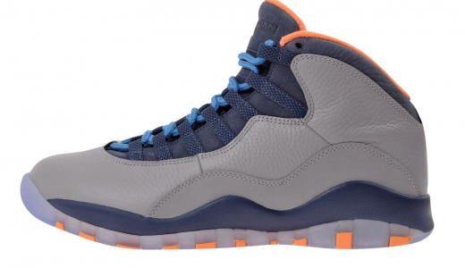 Air Jordan 10 - Bobcats Wolf Grey / Dark Powder Blue - New Slate - Atomic Orange 310805026