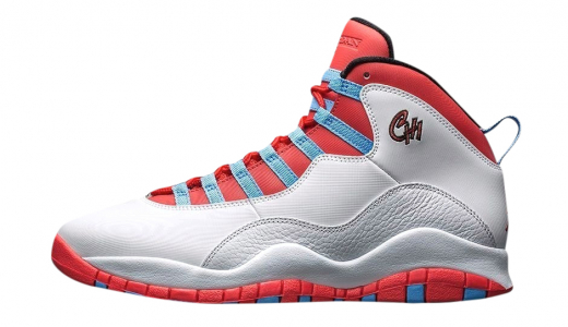 Air Jordan 10 - Chicago Flag White / University Blue - Black - Bright Crimson 310805114