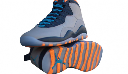 Air Jordan 10 GS Bobcats Wolf Grey/Dark Powder Blue-New Slate-Atomic Orange 310806-026