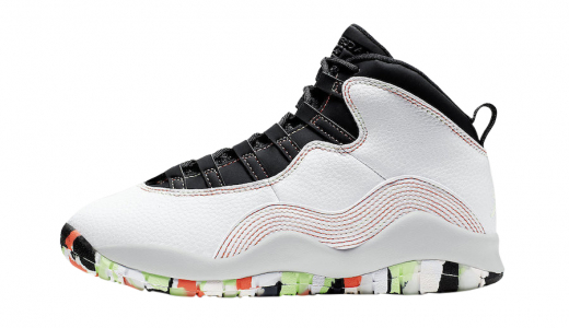 Air Jordan 10 GS Ember Glow White/Barely Volt-Black-Ember Glow BV1843-176