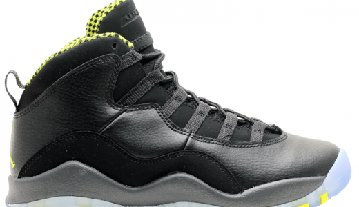 Air Jordan 10 GS Venom Black / Cool Grey - Anthracite - Venom Green 310806-033