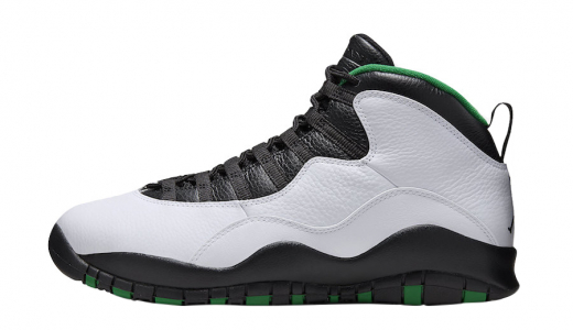 Air Jordan 10 Seattle White/Black/Kelly Green-Yellow Gold 310805-137