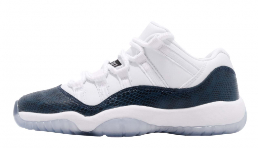 Air Jordan 11 Low GS Blue Snakeskin White/Black-navy CD6847102