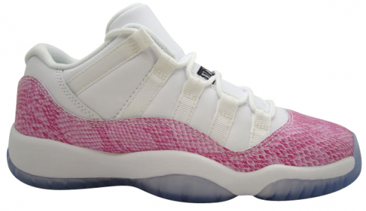 Air Jordan 11 Low GS - Pink Snakeskin White / Black - Pink 580521108