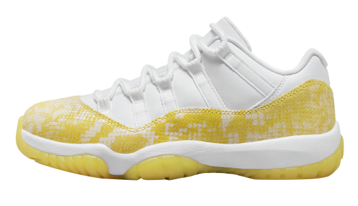 Air Jordan 11 Low WMNS Yellow Snakeskin White/Tour Yellow-Sail AH7860-107