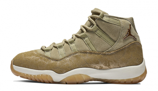 Air Jordan 11 WMNS Neutral Olive Neutral Olive/Sail-Gum Light Brown-Metallic Stout AR0715-200