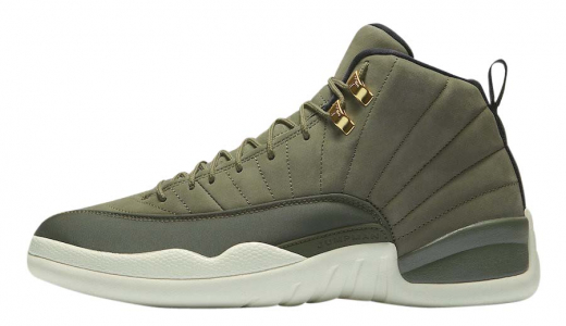 Air Jordan 12 Chris Paul Class Of 2003 Olive Canvas/Sail/Black-Metallic Gold 130690-301