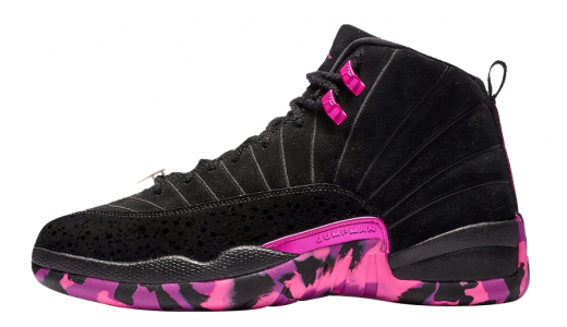 Air Jordan 12 Doernbecher Carissa Navarro Black/Hyper Violet-Pink Blast AH6987-023