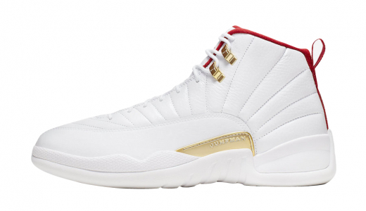 Air Jordan 12 FIBA White/University Red-Metallic Gold 130690-107