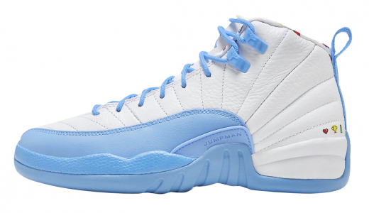 Air Jordan 12 GS University Blue (Emoji) White/University Blue-Lemon Venom DQ4365-114