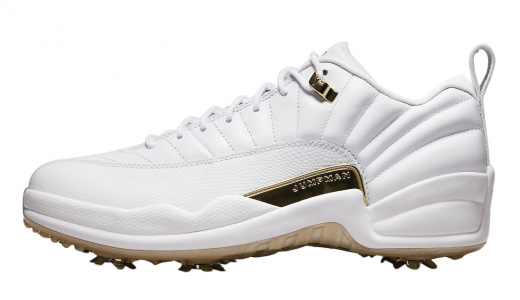 Air Jordan 12 Low Golf Metallic Gold White/Metallic Gold-Malachite DM0106-117